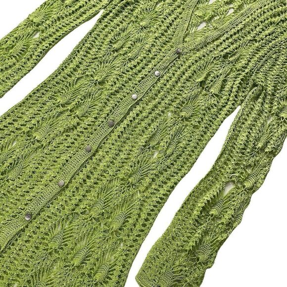 SER.O.YA Allison Crochet Cardigan in Lime - Picture 6 of 14